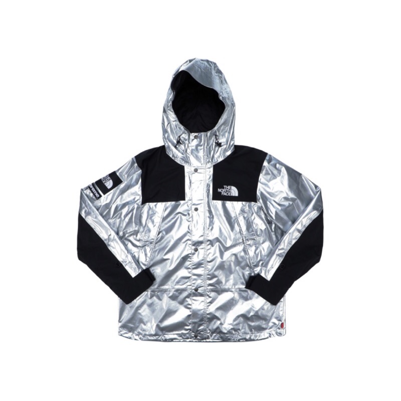 Supreme x Tnf Metallic Mountain Parka 銀色北臉衝鋒外套XL | 蝦皮購物