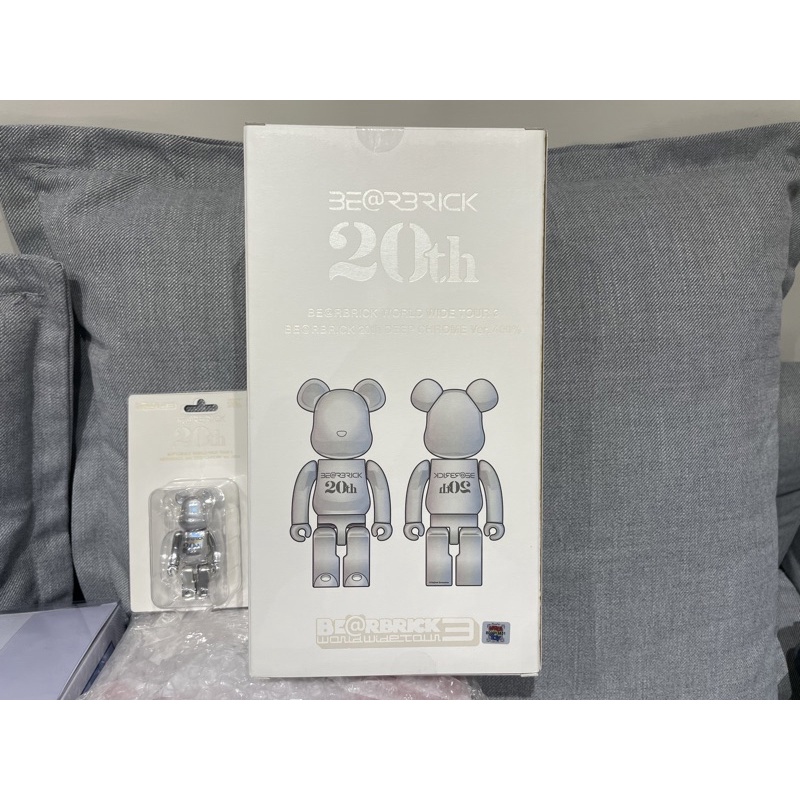 ⚠️全新⚠️BE@RBRICK Anniversary DEEP CHROME Ver.400%+100%電鍍銀