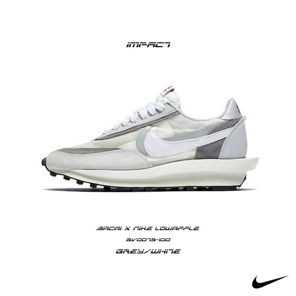 Sacai x Nike LDWaffle Summit White 灰 白 解構鞋 BV0073-100 IMPACT