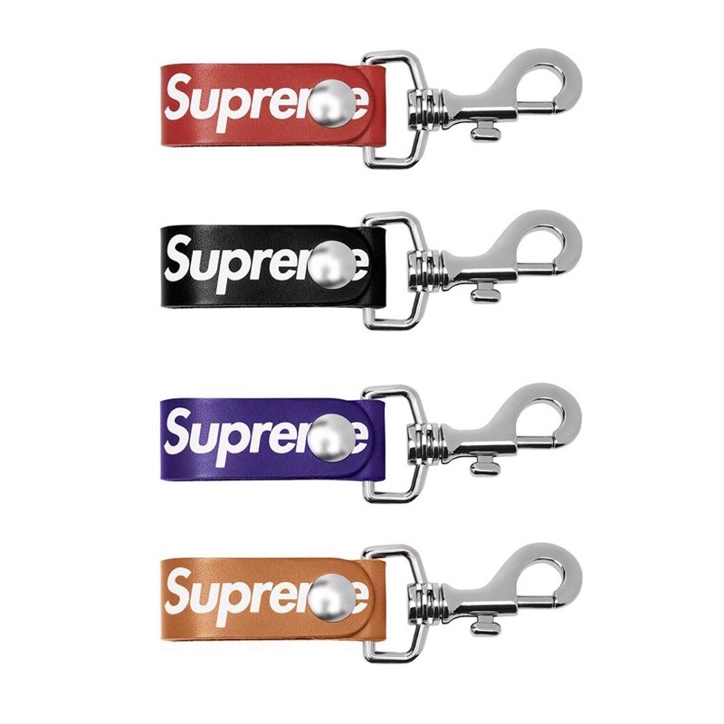 全新現貨21 Supreme Leather Key Loop | 蝦皮購物
