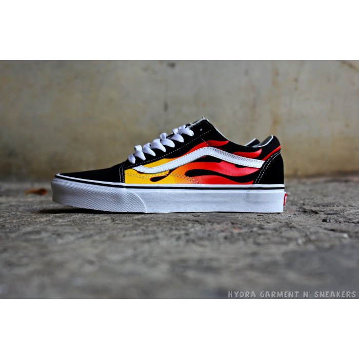 HYDRA】Vans Old Skool Flame 火焰黑白基本款男女鞋【VA38G1PHN