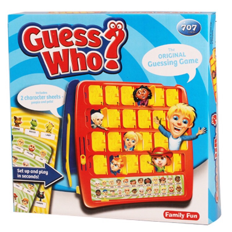 🌟猜猜我是誰 Guess Who 桌遊🌟益智 趣味 記憶遊戲 團康 多人遊戲 親子（企鵝敲冰 双人對打機 恐龍晚餐） | 蝦皮購物