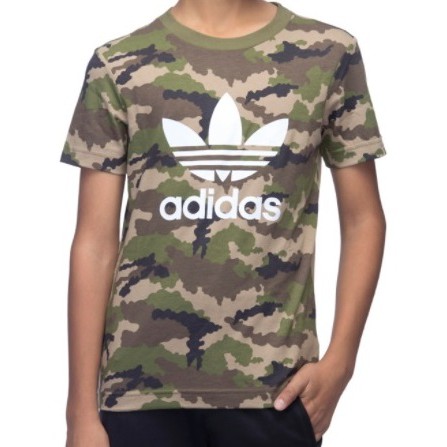 ADIDAS ORIGINALS BOYS TREFOIL AOP TEE 童裝迷彩| 蝦皮購物