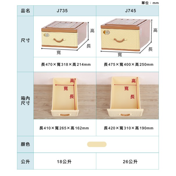 【特品屋】滿千免運 台灣製 可堆疊 J745 26L 抽屜整理箱 置物箱 抽屜 收納箱 堆疊箱 單抽整理箱 衣物箱 | 蝦皮購物