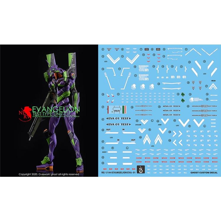 【Max模型小站】炎水貼 GHOST原創 EVA RG(31) 初號機 螢光水貼 | 蝦皮購物