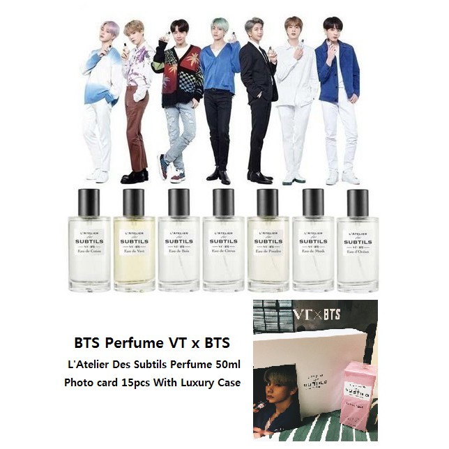 BTS 香水 VT x BTS L'Atelier 微妙的 香水 50ml + 照片卡 15 件帶豪華盒