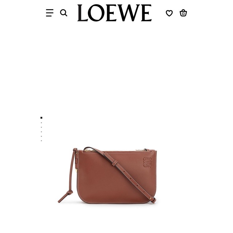 大降價  Loewe gate double zip pouch 咖啡色 全新