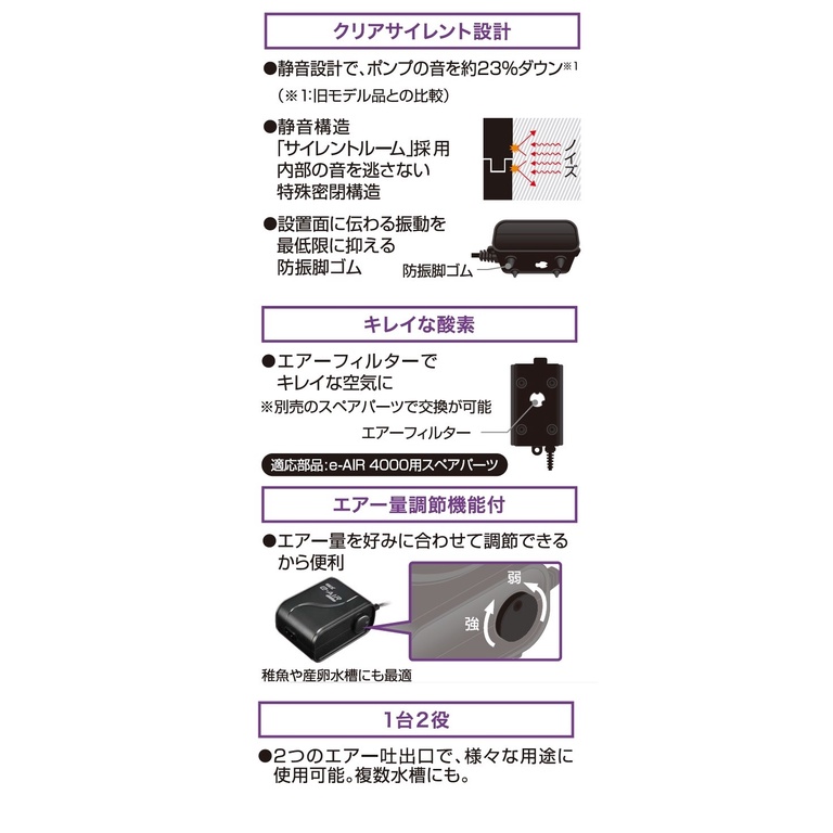 彼得貓水族】日本GEX 五味新型超靜音打氣機魚缸打氣機靜音打氣機打氣幫