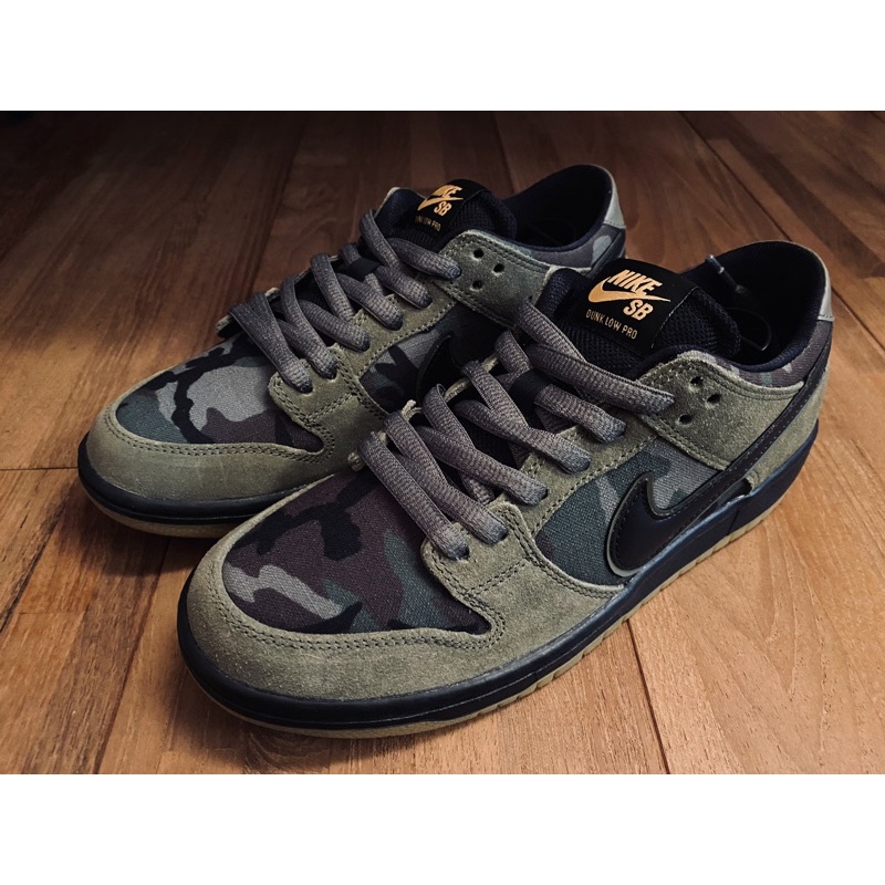 NIKE DUNK LOW PRO SB ZOOM CAMO 綠軍綠迷彩工裝「現貨」 | 蝦皮購物