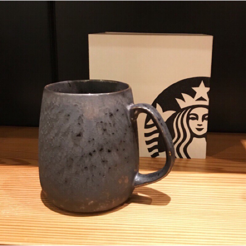 台灣現貨【日本星巴克】 Starbucks 唯一門市限定馬克杯炭彩黑釉咖啡杯