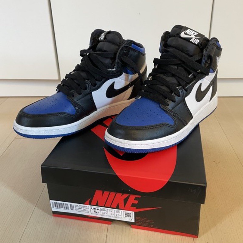 Nike Air jordan1 藍黑閃電AJ1 game royal US5Y 23.5cm 575441-041真品