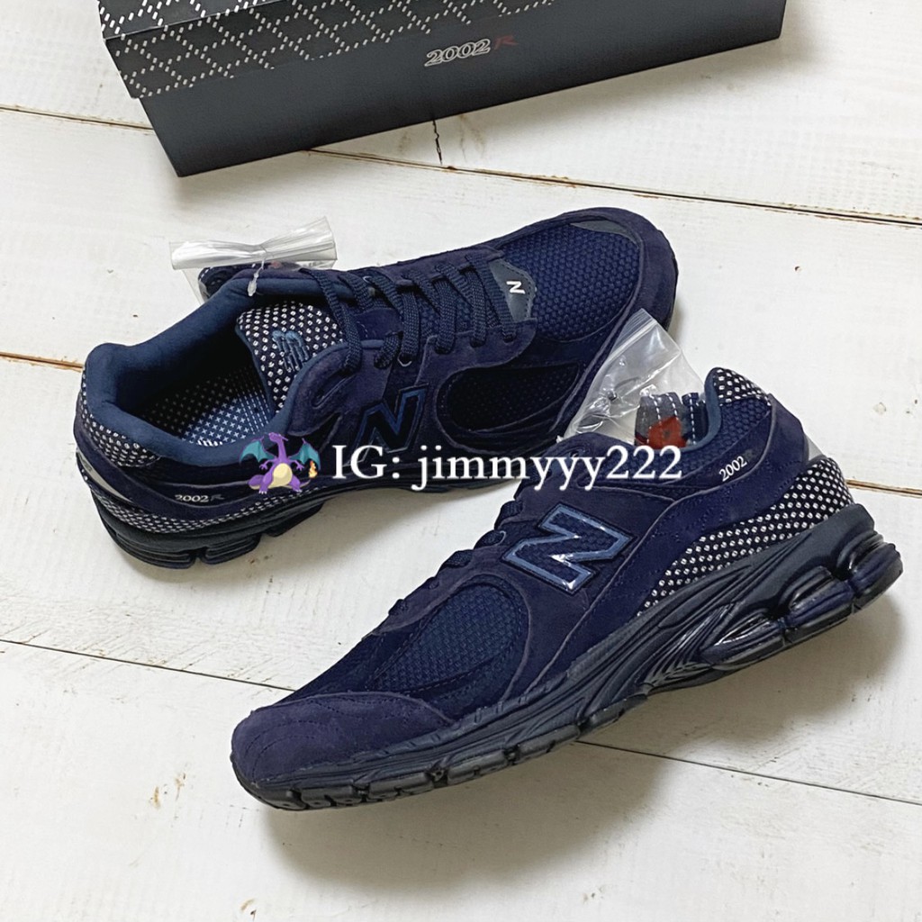 三方聯名極限量NB 2002 NEW BALANCE 藍染刺子FDMTL 慢跑鞋