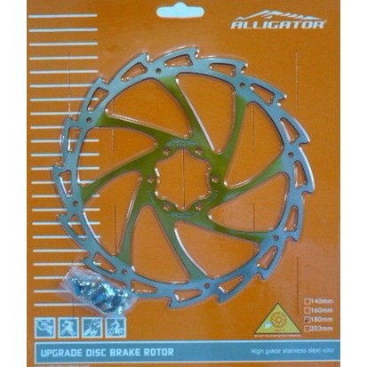 thumbnail image 2 of ALLIGATOR Lightweight Wind Cutter Disc Brake Rotor – Titanium, 140-203mm 2 of 5