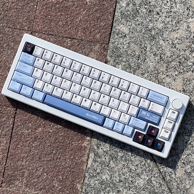129 鍵 HelloWorld 鍵帽 Cherry Profile PBT 五面熱昇華機械鍵盤鍵帽適用於 MX Swi | 蝦皮購物