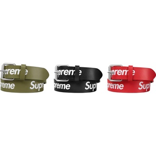 Supreme Repeat Leather Belt (SS23) Red