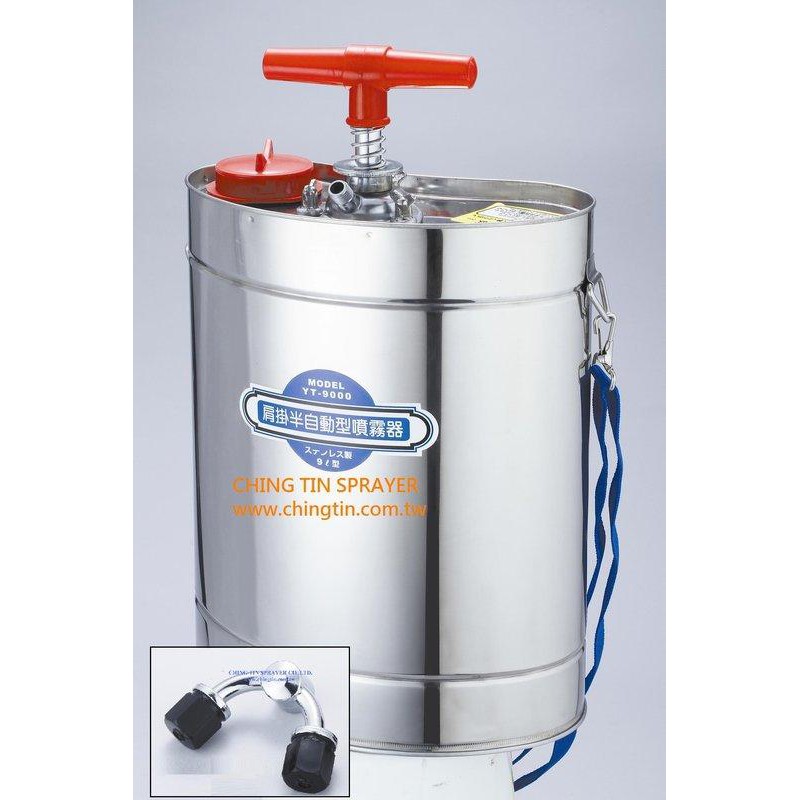 金田噴霧器】9L肩掛式不鏽鋼噴霧器【全配雙噴嘴+單頭噴嘴】消毒噴霧器