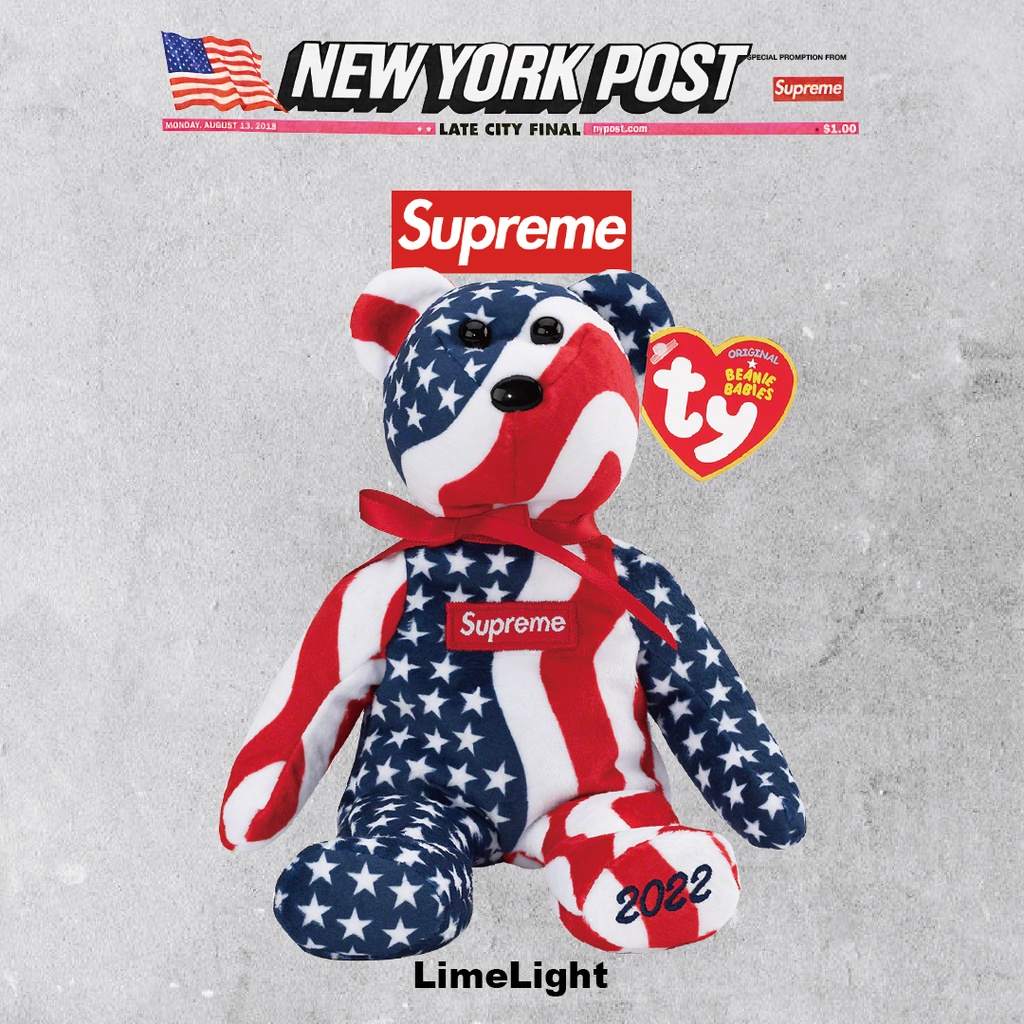 ☆LimeLight☆ 2022 F/W Supreme TY Beanie Baby 小熊熊熊娃娃