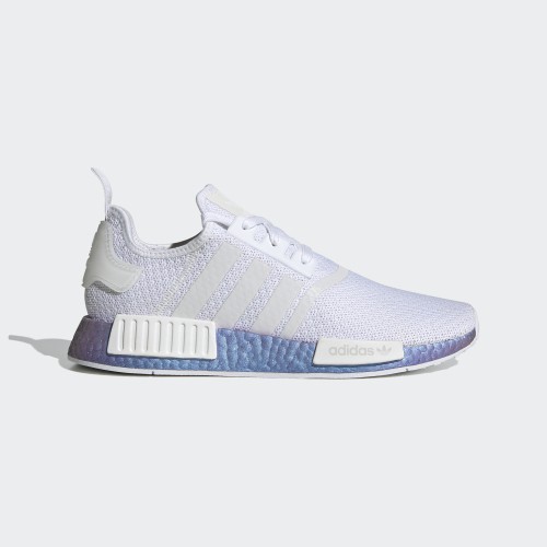 Adidas nmd r1 shop white and blue