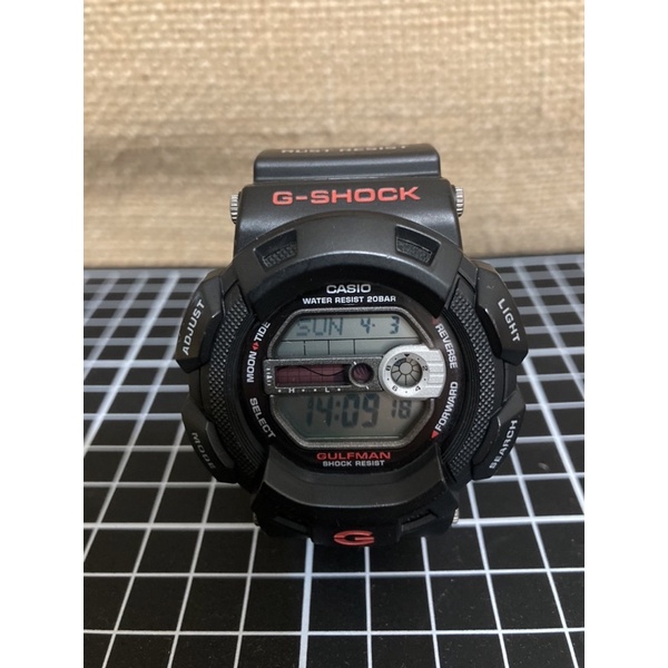 已售二手美品【天龜】CASIO G-SHOCK 潮汐抗銹衝浪錶G-9100 | 蝦皮購物