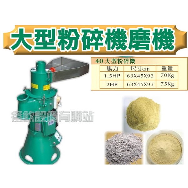 【全發餐飲設備】大型粉碎機2hp~打碎機~顆粒機~磨粉機~磨碎機~研磨機 | 蝦皮購物