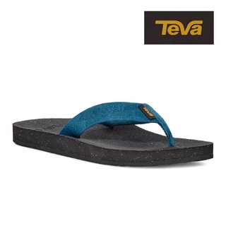 【TEVA】男 ReFlip 再生織帶夾腳拖鞋雨鞋水鞋-藍綠色花紋 (原廠現貨)