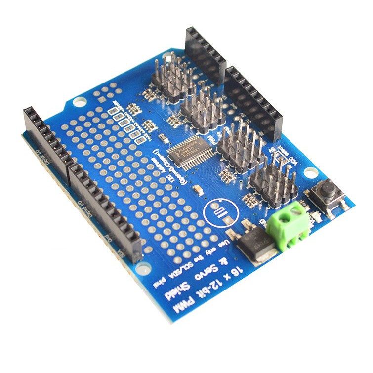 GA4 16-Channel 12-bit PWM/Servo Shield 16路舵機驅動模組 UNO R3 | 蝦皮購物
