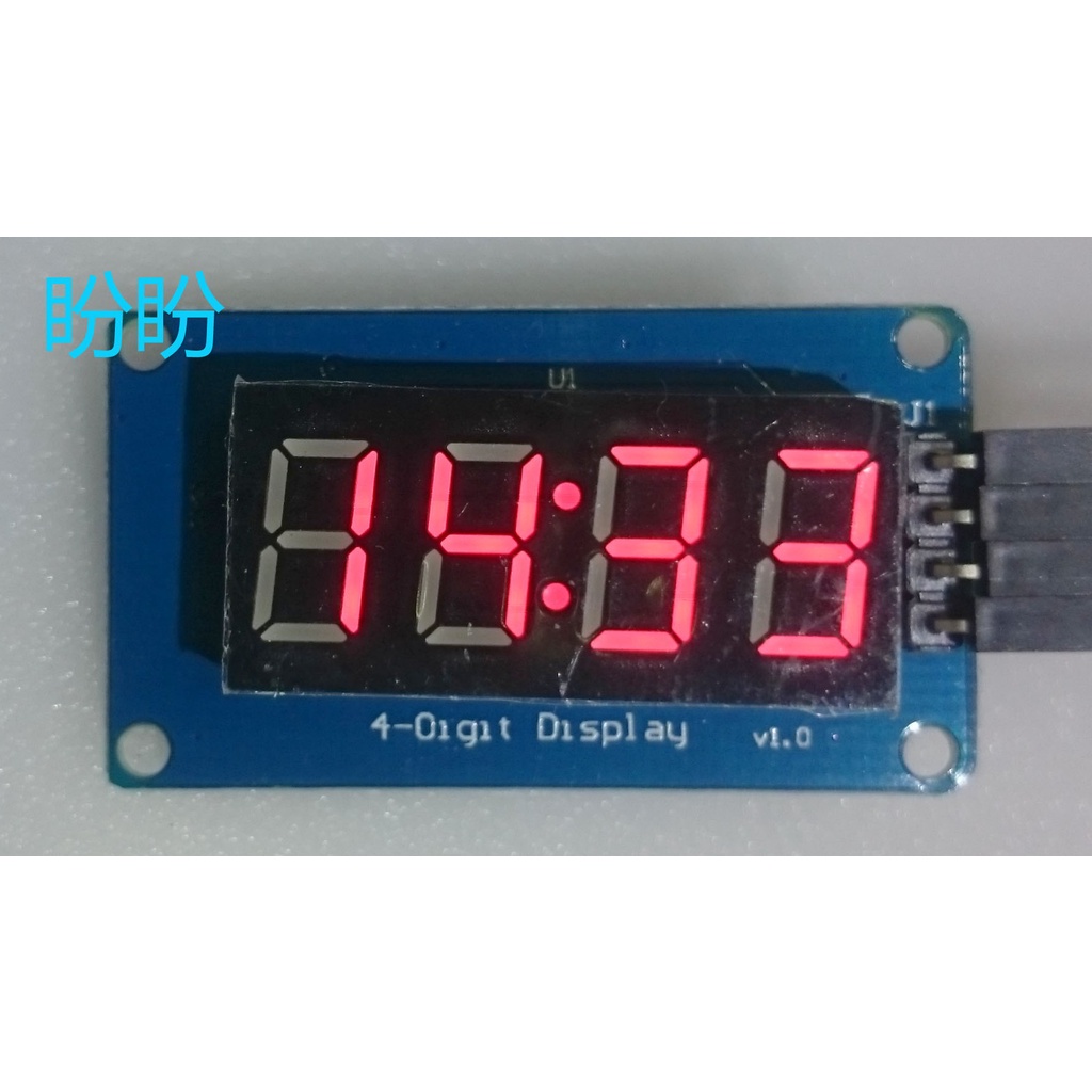 【盼盼271】 4位 紅光 LED 數碼管顯示模組 TM1437 七段顯示器 亮度可調 帶時鐘點 Arduino可 | 蝦皮購物