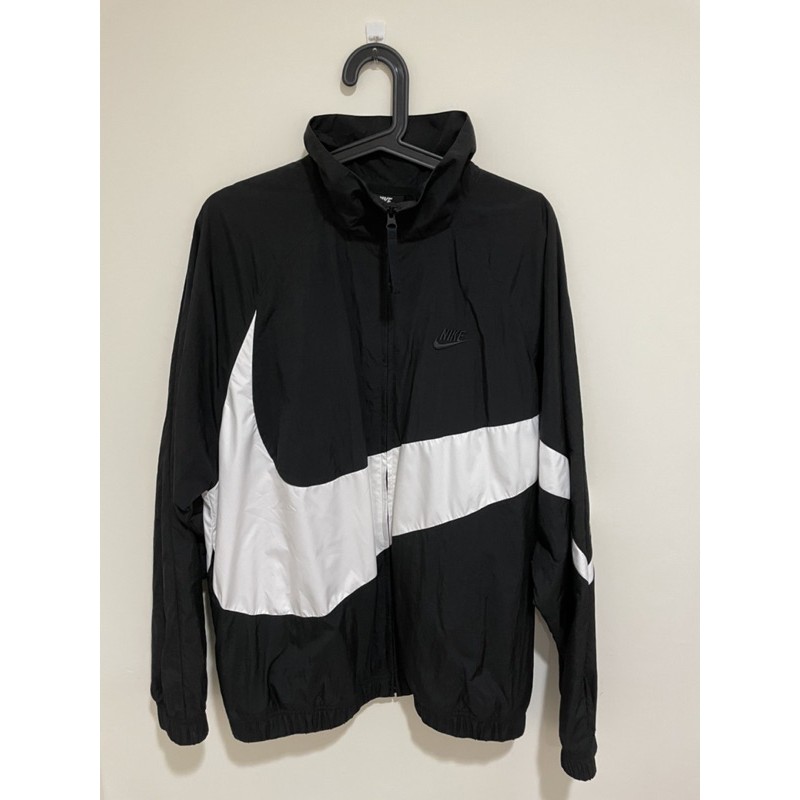 NIKE SPTCAS BIG SWOOSH HOODIE JACKET衝鋒外套 黑 | 蝦皮購物