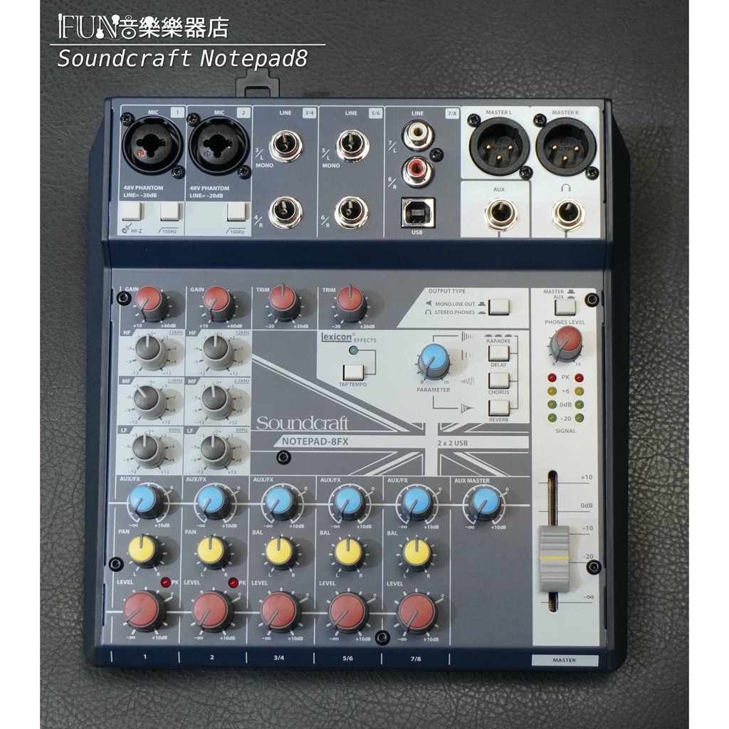 【Fun音樂樂器店】Soundcraft Notepad 8FX 混音器 | 蝦皮購物