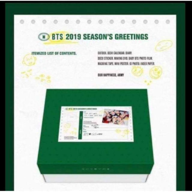 BTS 2019 SEASON'S GREETINGS 年曆組 | 蝦皮購物