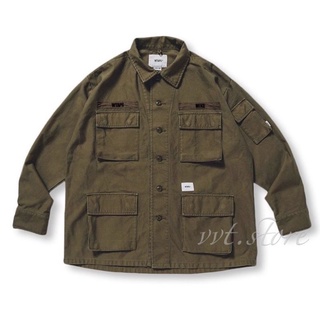 WTAPS 20SS JUNGLE LS 01 / SHIRT. COTTON. STAIN 長袖襯衫四