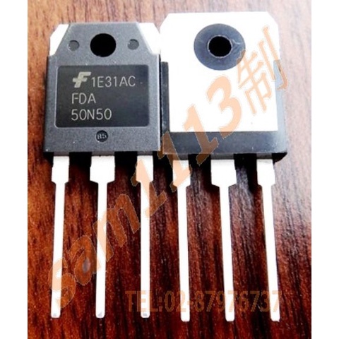 2 Pezzi MOSFET Fairchild FDA50N50 TO-3P 500V N-Channel - Nuovi