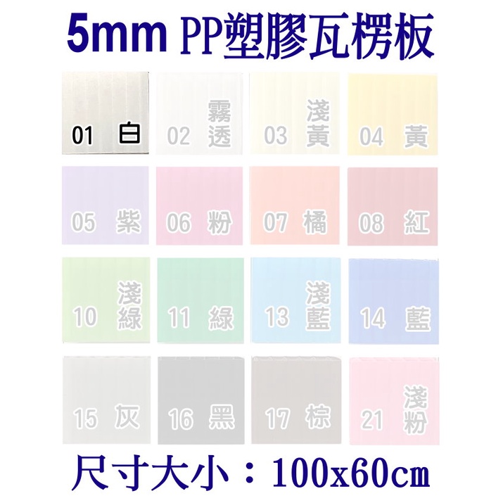 瓦楞板】5mm塑膠PP瓦楞板(厚)100x60cmPP塑膠板PP板造型板彩色板廣告板保護板分隔板 | 蝦皮購物