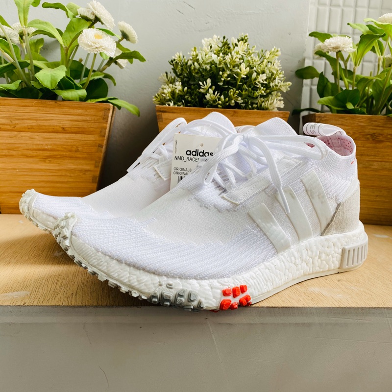 Adidas nmd racer primeknit white sale