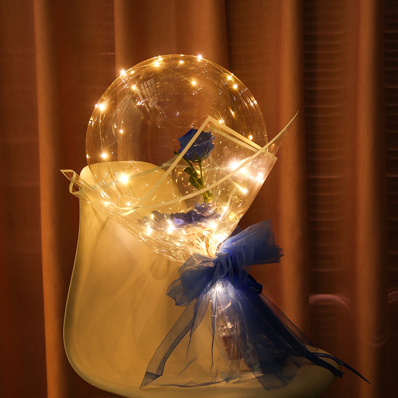 【免運優品】網紅透明波波球 發光玫瑰花氣球花束 材料diy ins聖誕元旦節 | 蝦皮購物