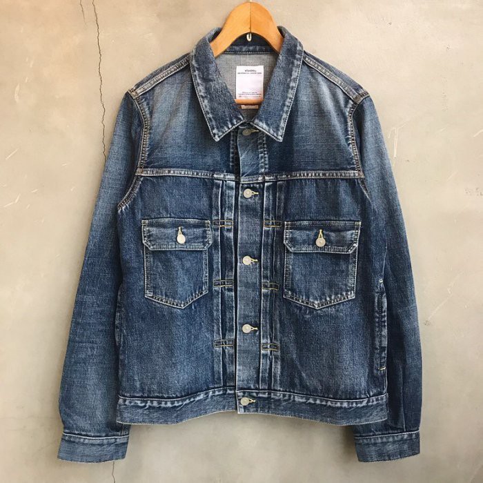 【日貨代購CITY】VISVIM SS 101 JKT DAMAGED 牛仔外套 水洗 藍色 麂皮標 余文樂 現貨 | 蝦皮購物