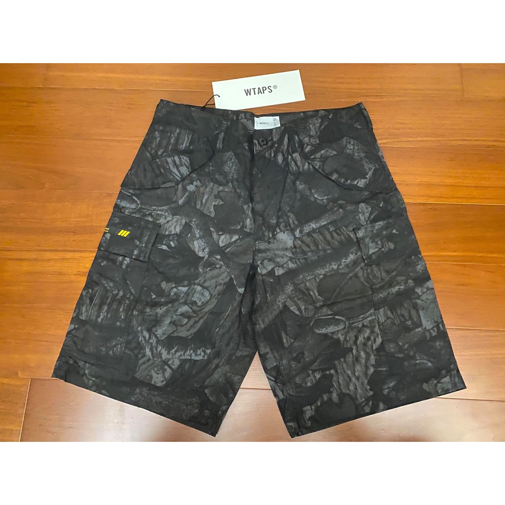 全新現貨落葉黑色L 號20SS WTAPS CARGO SHORTS RIPSTOP CAMO 迷彩短褲