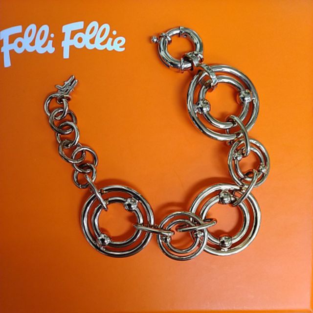 Folli Follie Bonds Rose Gold Plated Plain Bracelet