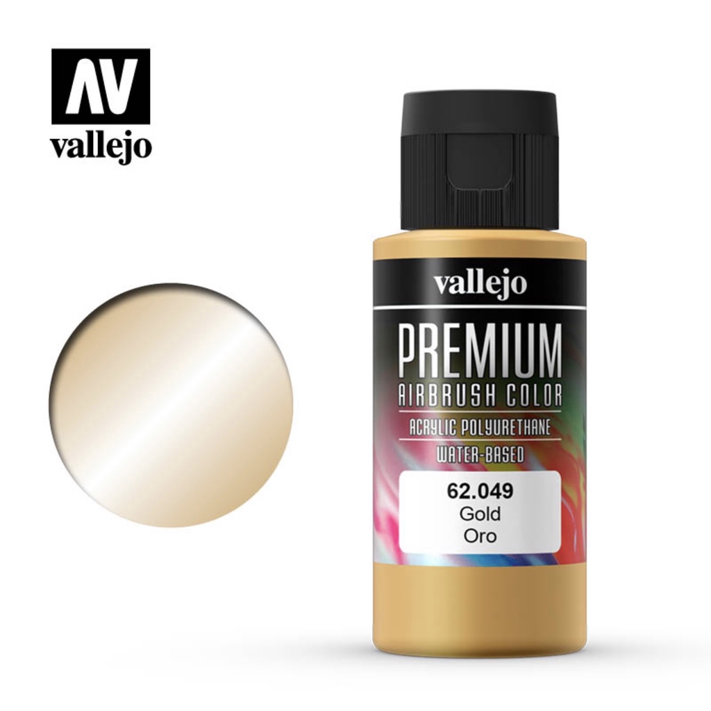西班牙 Acrylicos Vallejo AV水漆 Premium 高階色彩 金色 60ml 62049 | 蝦皮購物