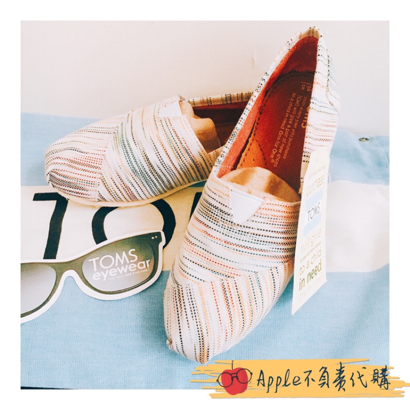 Apple不負責代購=TOMS Classic Multi彩色條紋平底休閒鞋| 蝦皮購物