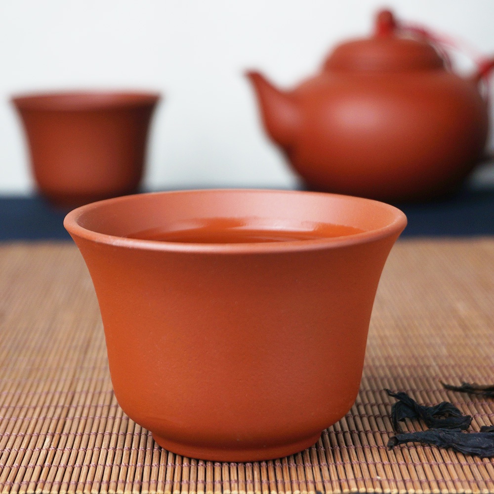 朱泥 茶杯 紫砂 中国茶器 台湾茶器 ぐい呑み 盃 酒杯 如く