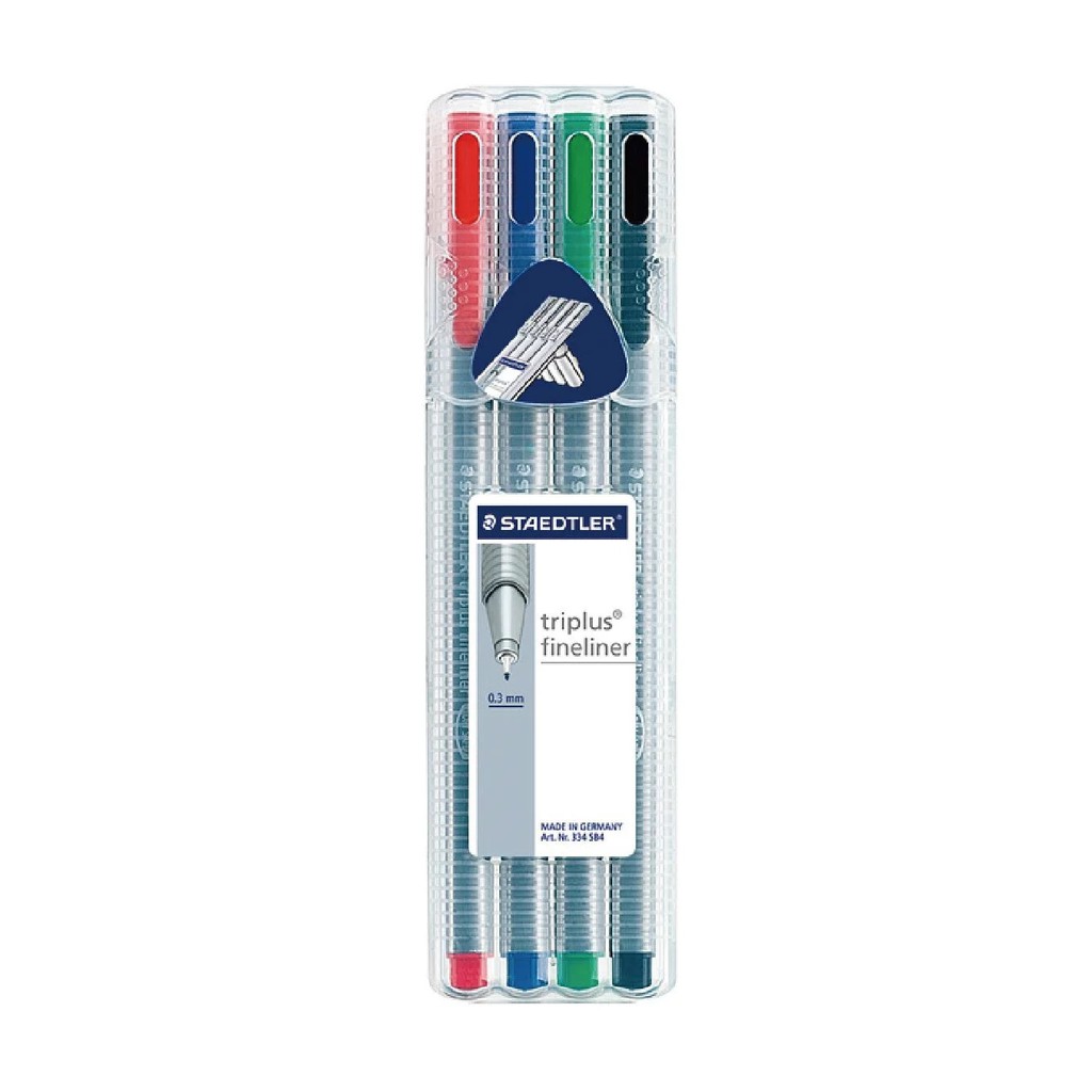 【STAEDTLER 施德樓】 Triplus 三角舒寫細字筆4色組 MS334 SB4 | 蝦皮購物