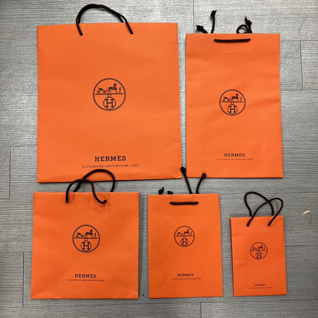 HERMES 愛馬仕 全新專櫃精品紙袋 提袋 緞帶多款多尺寸--DVSHOP 保證正貨 台灣現貨不用等