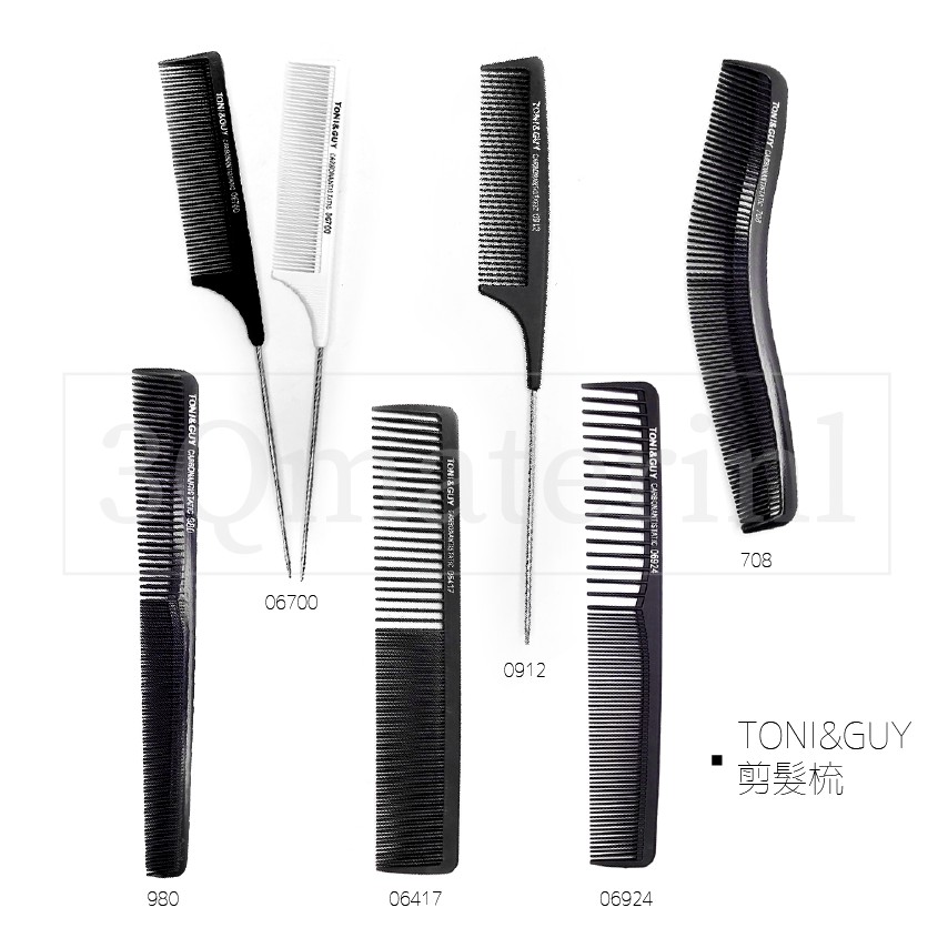 【3Q髮品】TONI&GUY剪髮梳.尖尾梳.S型梳.鐵柄尖尾梳.指推梳.油頭梳 | 蝦皮購物