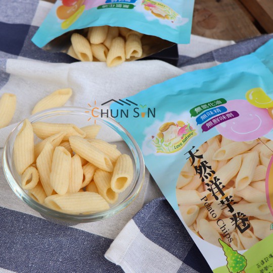 【集賢庇護工場】天然洋芋卷 50g/100g (原味無添加，小朋友愛吃涮嘴洋芋餅乾) 超熱賣中 洋芋捲 洋芋