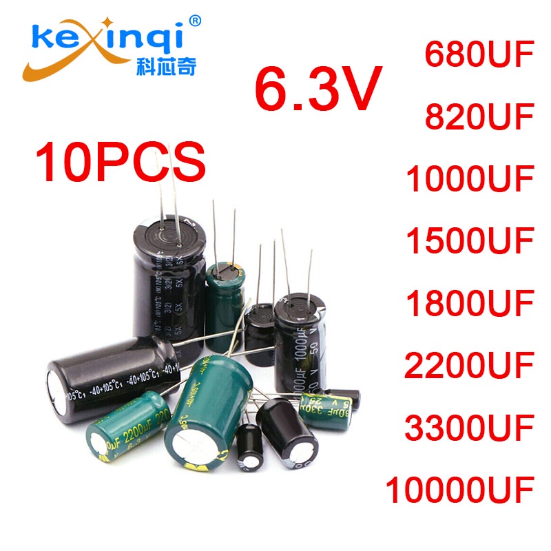 10PCS/PACK 6.3v 電解電容直插式 DIP 鋁電容 6.3 伏 2200 微法電容鋁電解電容 680uf 8 | 蝦皮購物