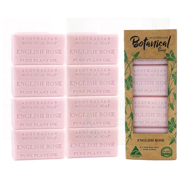 Costco Australian Botanical Soap澳洲植物精油香皂200gX8入/組 玫瑰 海鹽 肥皂 蝦皮購物