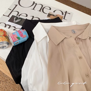 CCGIRL中大尺碼 輕薄透氣寬鬆襯衫 －共3色－ 適L～5L《 31518 》大尺碼上衣 中大尺碼襯衫