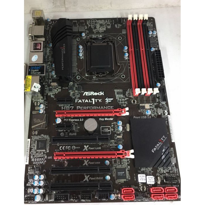 25@ASROCK華擎Fatal1ty H87 PERFORMANCE PCI-E 1150腳位主機板附檔板