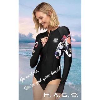 ❄️新品特賣❄️澳洲衝浪品牌AXESEA女款衝浪浮潛自潛水母衣防曬衣衝浪衣防磨衣 UPF50+